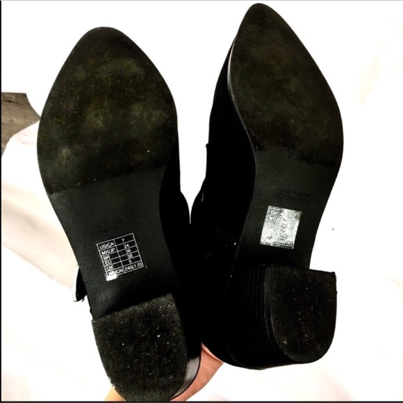 Black Ankle Boots, silver Buckles - Picture 7 of 7